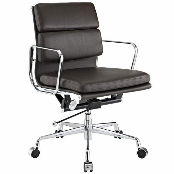 Eames Kontorstol EA217 Brun Lav ryg