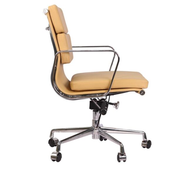Eames  Softpad Office Chair Camel Leather - Replica - Low back - DECOMICA