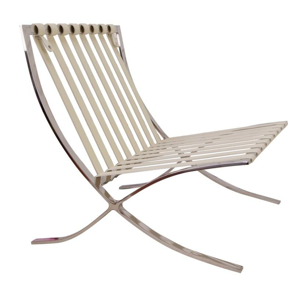 cream barcelona chair – Premium Barcelona Chair Cream Set – Mies Van Der Rohe Replica