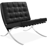 Silla Barcelona Premium Negra - Réplica Mies Van Der Rohe - DECOMICA