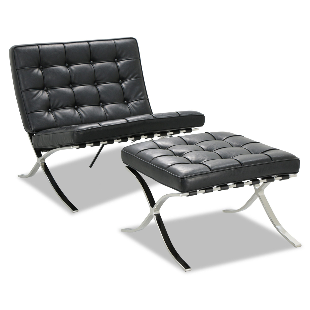 barcelona ottoman replica – Premium Barcelona Ottoman White – Mies Van Der Rohe Replica