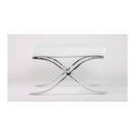 Premium Barcelona Ottoman White - Mies Van Der Rohe Replica - DECOMICA