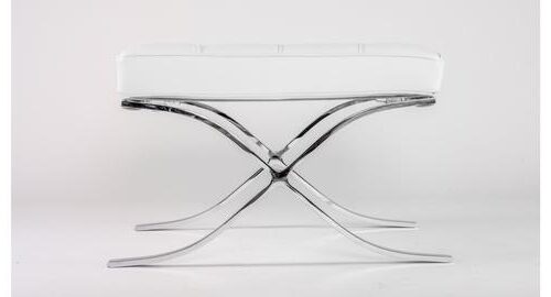 Premium Barcelona Ottoman White - Mies Van Der Rohe Replica - DECOMICA