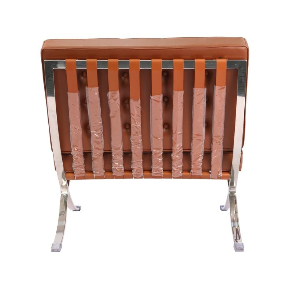 brown barcelona chair – Premium Barcelona Chair Tan Brown – Mies Van Der Rohe Replica