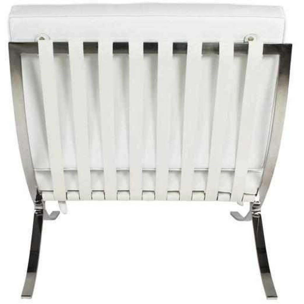 white barcelona chair – Premium Barcelona Chair White – Mies Van Der Rohe Replica