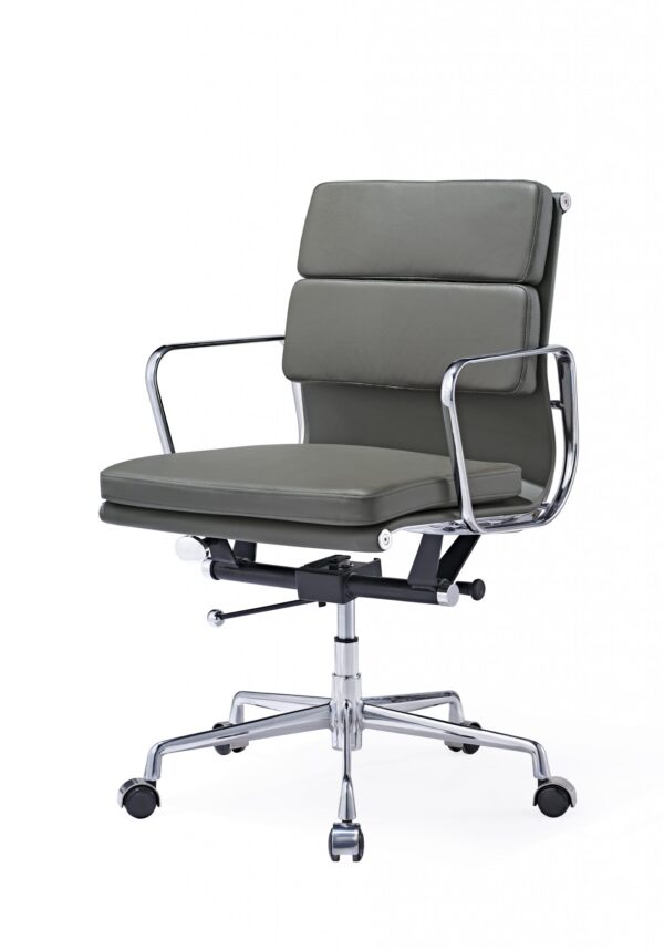 Eames Office Chair EA 217 Dark Grey Leather – Replica