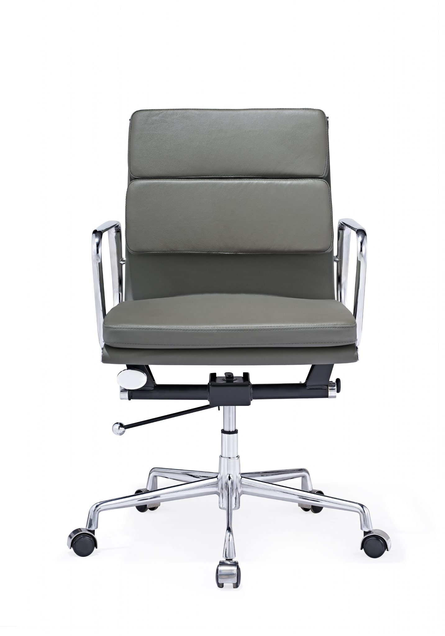 Buy Eames Office Chair EA 217 Dark Grey Leather Replica