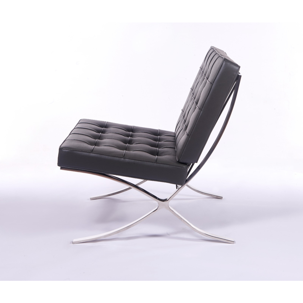 barcelona chair dark grey – Premium Barcelona Chair Dark Grey – Mies Van Der Rohe Replica