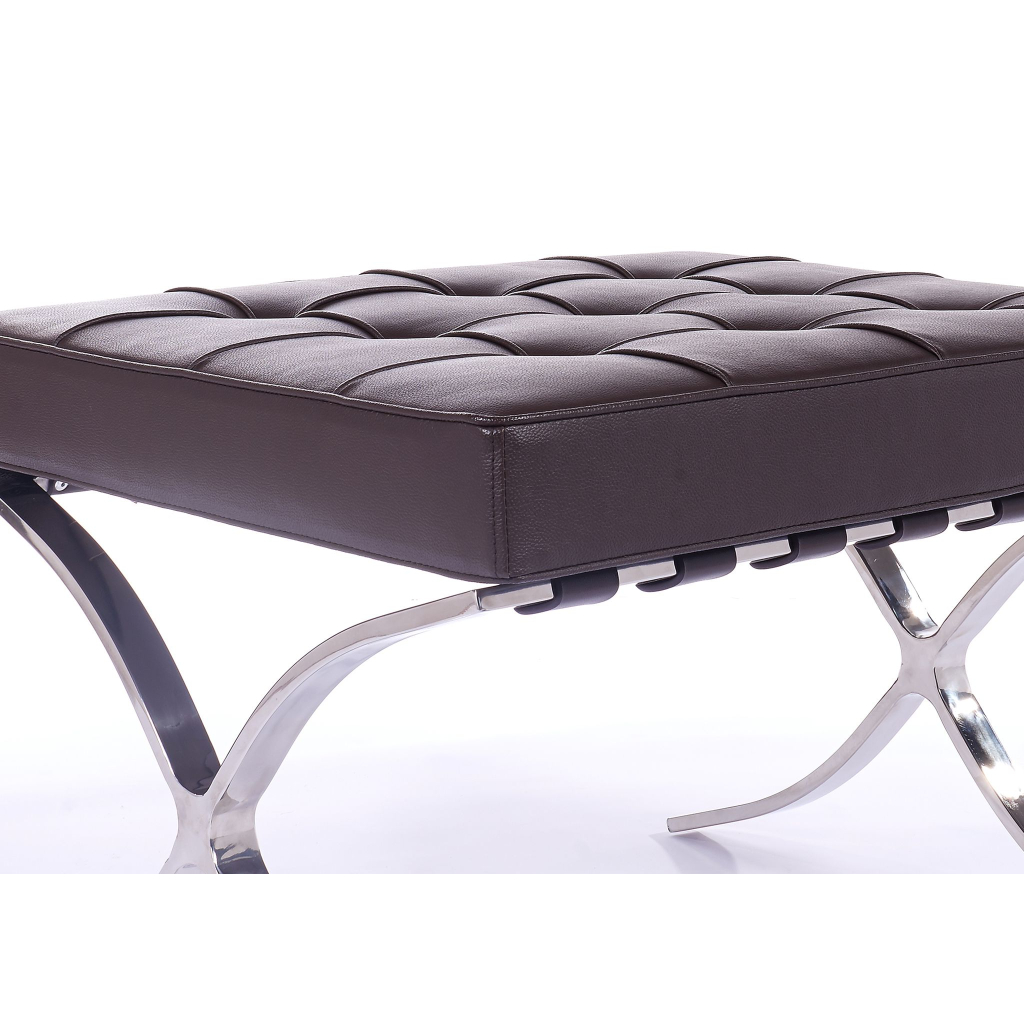 barcelona ottoman replica – Premium Barcelona Ottoman Chocolate Brown – Mies Van Der Rohe Replica