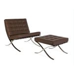 Barcelona stoel chocoladebruin set
