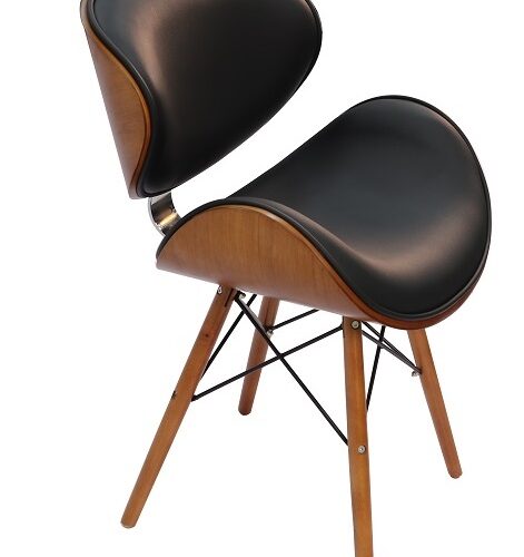 Retro Style DSW Faux Eiffel Dining Office Chair Walnut Finish