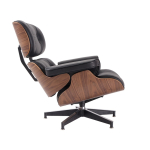 Eames Style Lounge Chair Only Walnut Wood   – Black