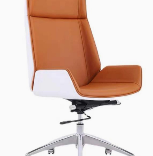 Decomica D244 High Back Tan Brown PU Leather Plywood Swivel Chair