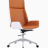 Decomica D244 High Back Tan Brown PU Leather Plywood Swivel Chair