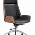 Decomica D244 High Back Black PU Leather Plywood Swivel Chair