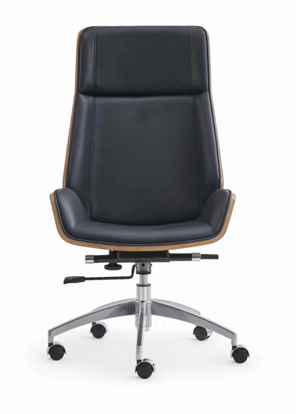 Decomica D244 High Back Black PU Leather Plywood Swivel Chair