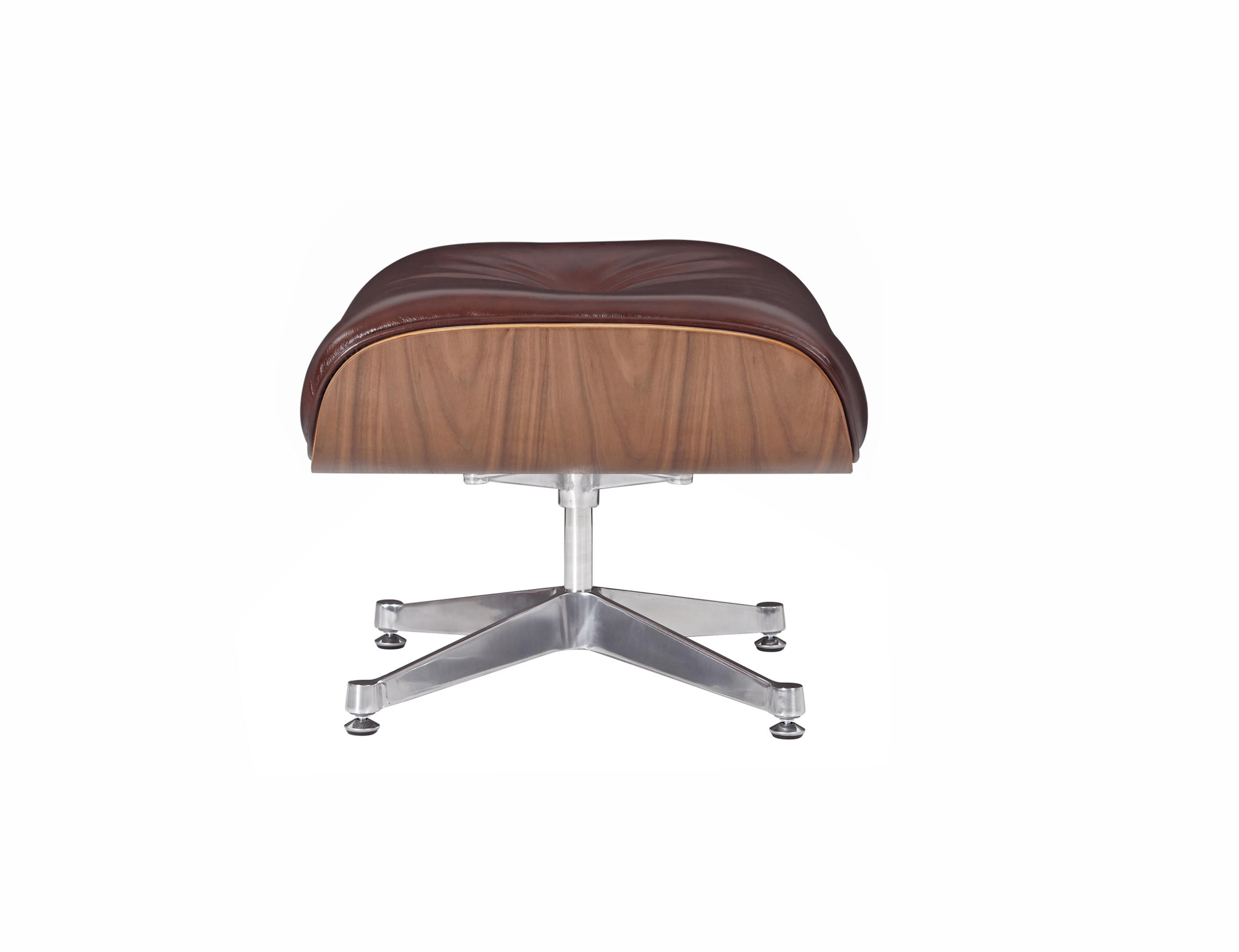 Premium Eames atpūtas krēsls un Osmaņu reprodukcija, vaska šokolādes pulēta āda, valriekstu koks — 4. attēls