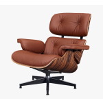 Kreslo Eames Style, ružové drevo, normálna základňa – hnedá